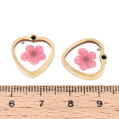 304 Stainless Steel Epoxy Resin Pendants STAS-T072-25-1