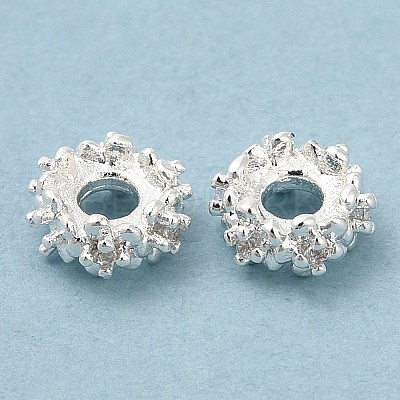Rack Plating Brass Micro Pave Cubic Zirconia Beads KK-A186-01C-S-1