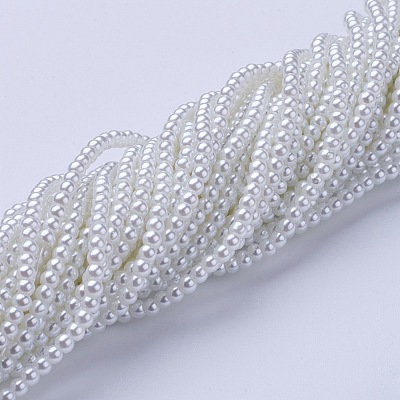 Glass Pearl Beads Strands X-HY-3D-B01-1