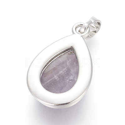 Natural Amethyst Pendants G-L512-C19-1