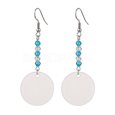 Blank Acrylic Dangle Earrings EJEW-JE05665-02-1