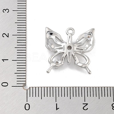 Brass Pave Clear Cubic Zirconia Pendants LS-KK-Z061-14P-01-1