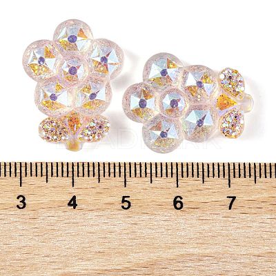 Transparent Epoxy Resin Flower Decoden Cabochons CRES-M034-06C-1