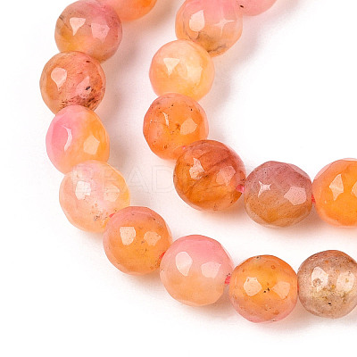 Dyed Natural White Jade Beads Strands G-T139-6mm-60-09-1