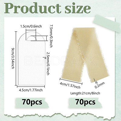 2 Bags 2 Styles Blank Arch Acrylic Hanging Seat Signs AJEW-WA0001-98-1
