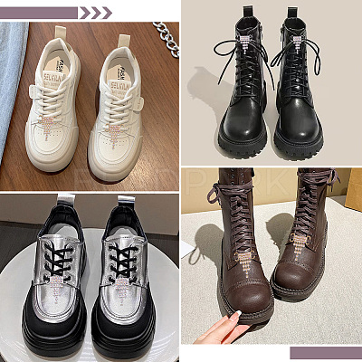 8Pcs 2 Colors Alloy Rhinestone Shoe Decoration FIND-GF0007-25-1