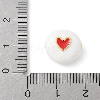 Brass Enamel Beads KK-P294-52G-02-1