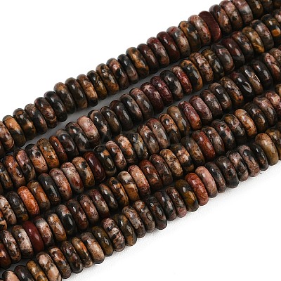 Natural Leopard Skin Jasper Beads Strands G-Q159-B33-01-1