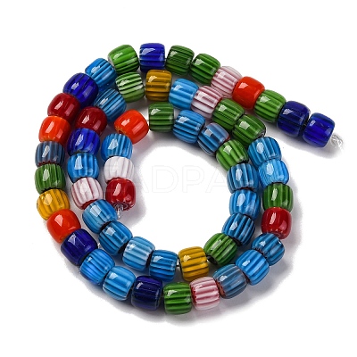 Handmade Lampwork Chevron Beads Strands LAMP-K041-01B-03-1