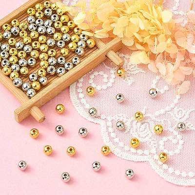 100Pcs 2 Colors CCB Plastic Beads CCB-CJ0001-08-1