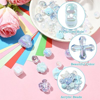 Opaque Acrylic Beads OACR-CJC0007-09-1