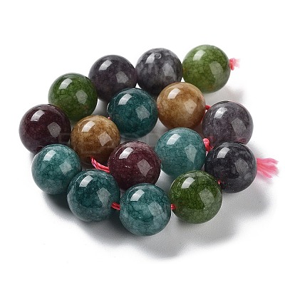 Dyed Natural Malaysia Jade Beads Strands G-G021-01D-02-1