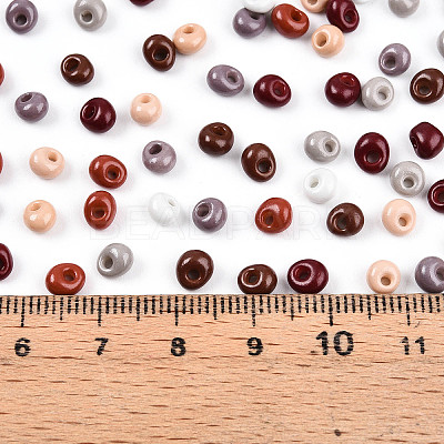 6/0 Opaque Colours Glass Seed Beads SEED-N007-18E-1