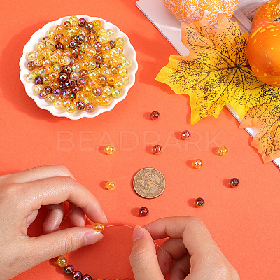 Thanksgiving Day Themed Transparent Acrylic Beads MACR-SP0001-32B-1
