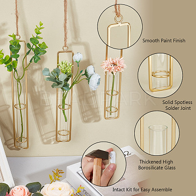 3Pcs 3 Styles Hanging Glass Hydroponic Vase DIY-OC0012-50G-1