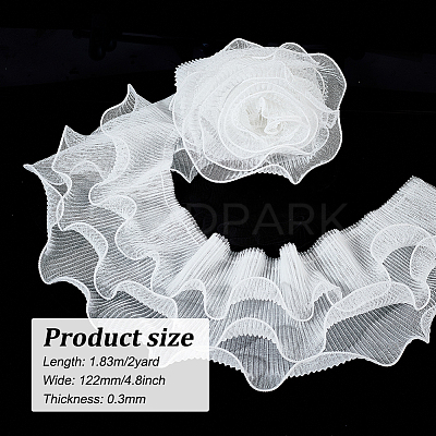 3-Layer Polyester Ruffled Trimming DIY-WH0320-46-1