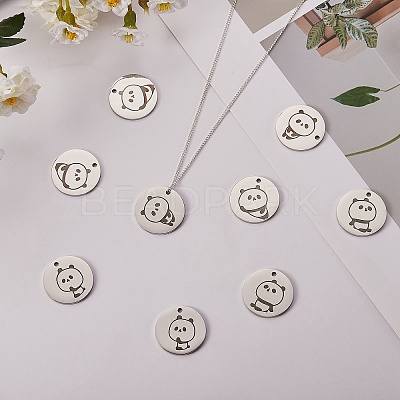 18Pcs 9 Style Stainless Steel Pendant STAS-SZ0002-11-1