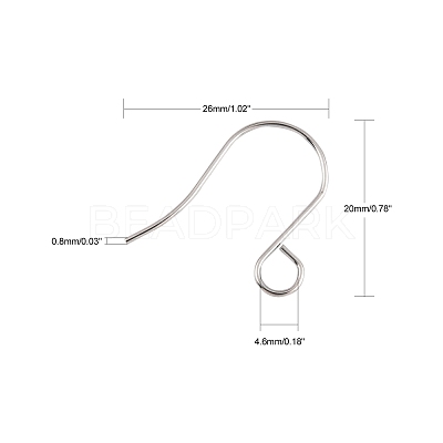 Tarnish Resistant 100Pcs 316 Stainless Steel French Earring Hooks JX138A-1