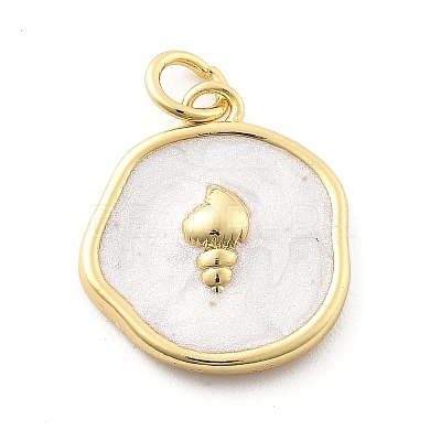 Ocean Theme Brass Enamel Pendants KK-Q029-01H-G-1