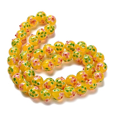 Handmade Lampwork Bumpy Beads Strands LAMP-A005-01D-1
