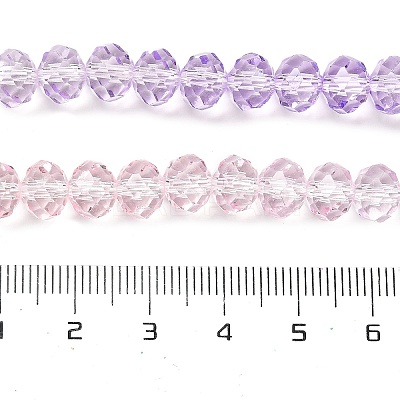 Transparent Painted Glass Beads Strands X1-DGLA-A034-T8mm-A05-1