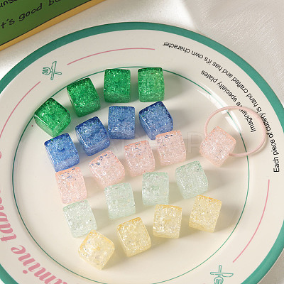 Transparent Crackle Acrylic Beads OACR-K008-24-1