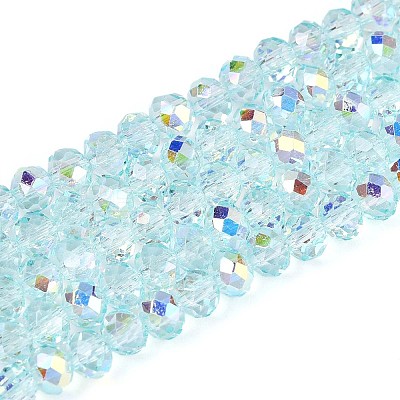 Transparent Glass Beads Strands EGLA-N016-4mm-01-1