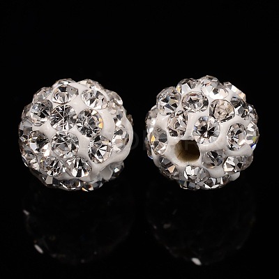 Polymer Clay Rhinestone Beads RB-A053-6mm-01-1