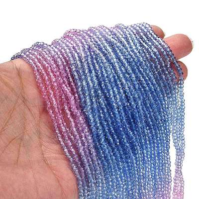 Transparent Painted Glass Beads Strands X1-DGLA-A034-T2mm-A08-1