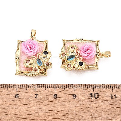 Brass Enamel Pendants KK-SZC0009-12G-01-1