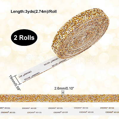 Self Adhesive Rhinestone Tape DIY-WH0386-33-1