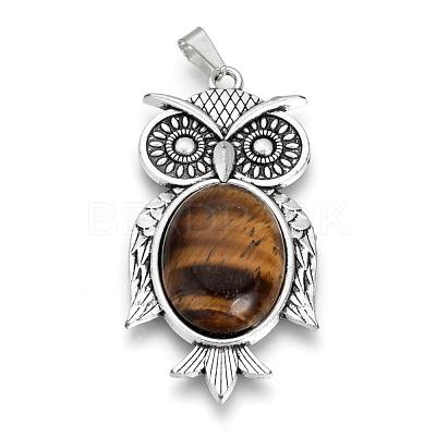 Natural Tiger Eye Big Pendants G-S246-01D-1