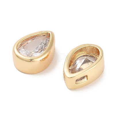 Brass Cubic Zirconia Beads KK-C051-60G-05-1