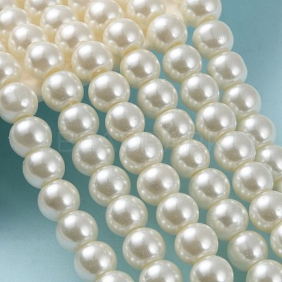 Glass Pearl Beads Strands HY-8D-B02-1