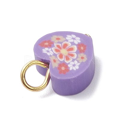 Handmade Polymer Clay Pendants PALLOY-JF04357-02-1