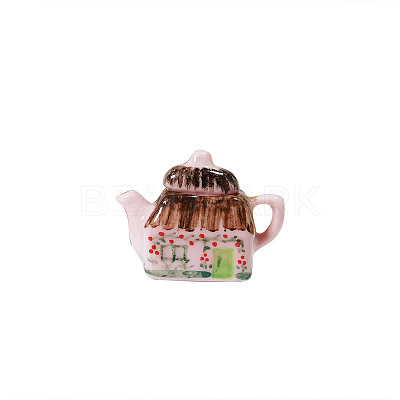 Porcelain Miniature Teapot with Lid Ornaments PORC-PW0001-051-1