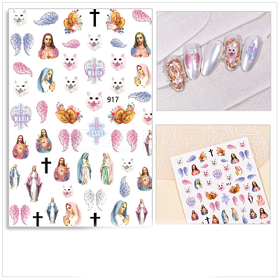 Nail Art Stickers Decals RELI-PW0001-092E-1