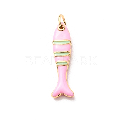 Brass with Enamel Pendants LS-KK-CBA2F11-03G-02-1