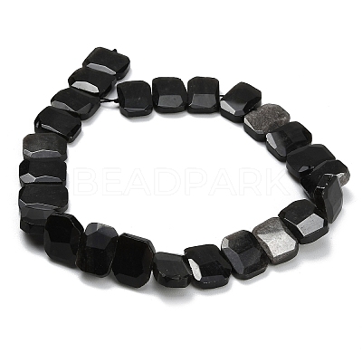 Natural Sliver Obsidian Beads Strands G-C285-A14-01-1