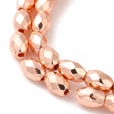 Electroplated Strong Magnetic Synthetic Hematite Beads Strands G-P518-03C-1