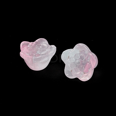 Spray Painted Transparent Glass Beads X-GLAA-D006-10-1