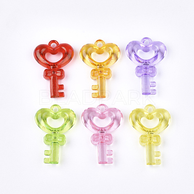 Transparent Acrylic Pendants TACR-S133-059B-1
