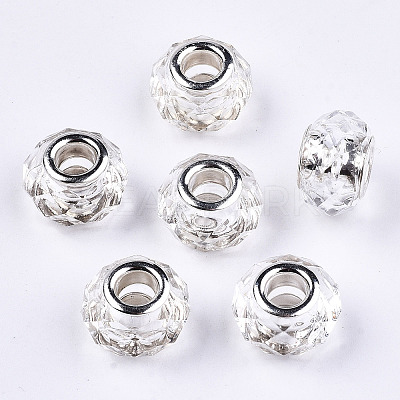 Transparent Resin European Beads RPDL-T003-003-B15-1