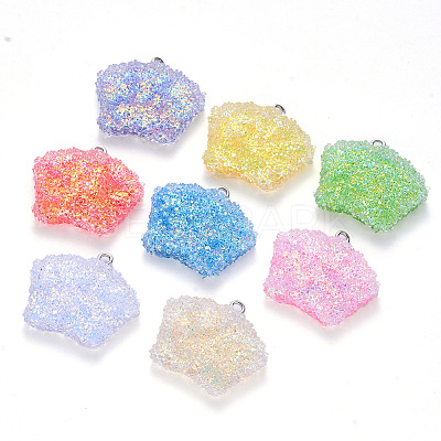 Epoxy Resin Pendants RESI-T044-09-1