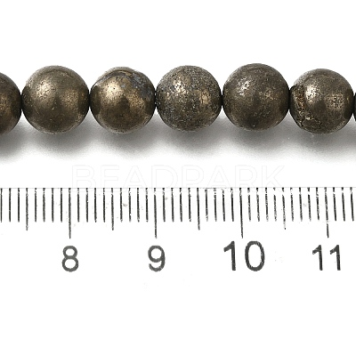 Natural Pyrite Beads Strands G-H059-A01-01-1