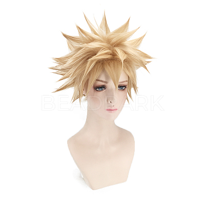 Short Blonde Wavy Cosplay Party Wigs OHAR-I015-03-1
