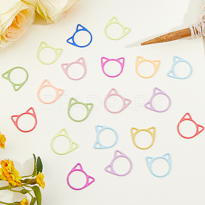 96Pcs 12 Colors Baking Paint Iron Stitch Markers IFIN-HS0001-05-1