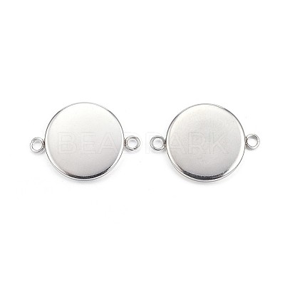 Tarnish Resistant 304 Stainless Steel Cabochon Connector Settings STAS-G170-26P-14mm-1