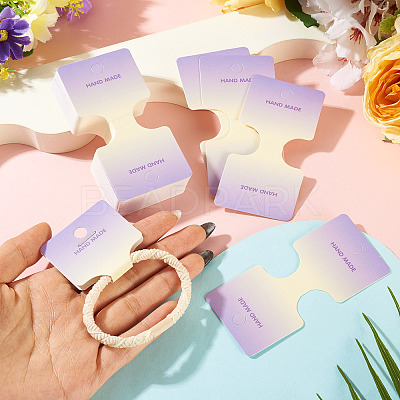 50Pcs Folding Paper Jewelry Display Cards ODIS-TA0001-07B-1