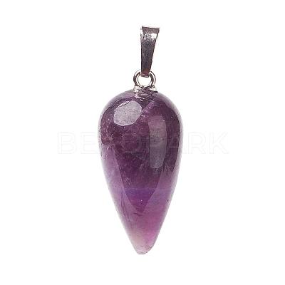Natural Amethyst Pendants G-A167-18C-1